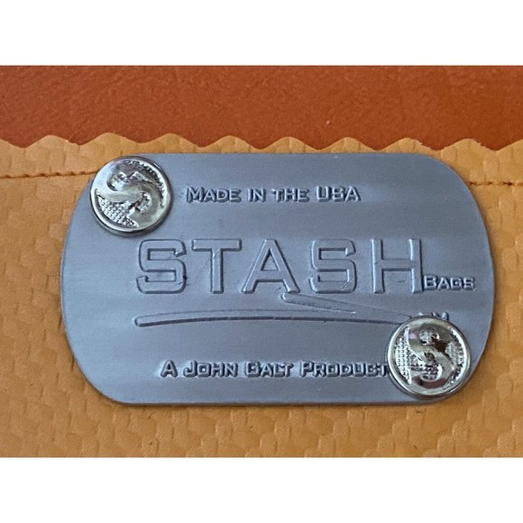 Stash Bag By John Galt Orange Clutch With Rhinestones Magnetic Close NWOT 9"X5" - Picture 6 of 16